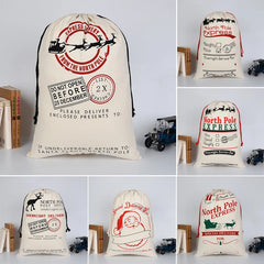 Personalised Christmas Stockings Bags Santa Gift Sack Xmas Candy Drawstring Bag