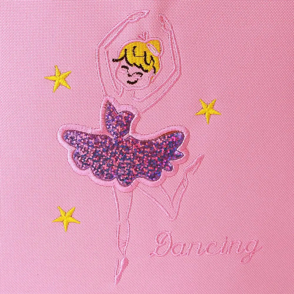 Custom Embroidery Ballerina Bag, Personalised Dance Backpack for Girls