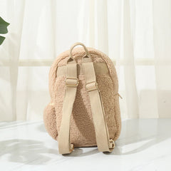 Personalised Embroidery Lamb Fleece Backpack for Children and Women