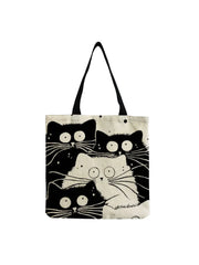Personality Cartoon Cat Tote Bag Large Capacity Female Handbag