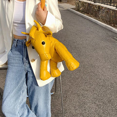 3D Cartoon Cow Women's Crossbody Bag