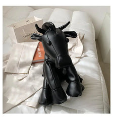 3D Cartoon Cow Women's Crossbody Bag