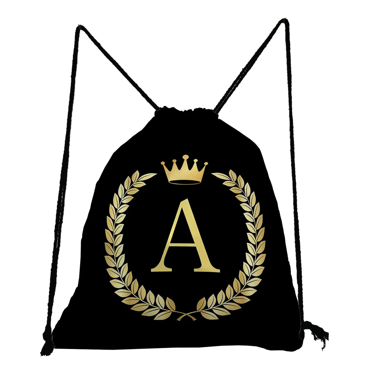 Golden Letters Print 26 Initials Wheat Ears Shoes Bags Women's Backpacks