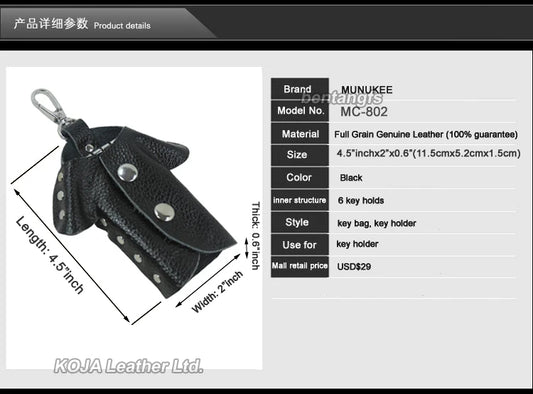 Leather Key Holder Case Keychain Key Wallet MC-802
