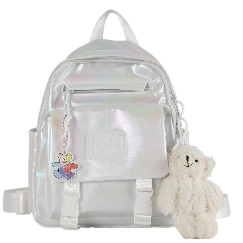 Reflective Diagonal Bag Japanese Girl Backpack Student Women's Mini Bag