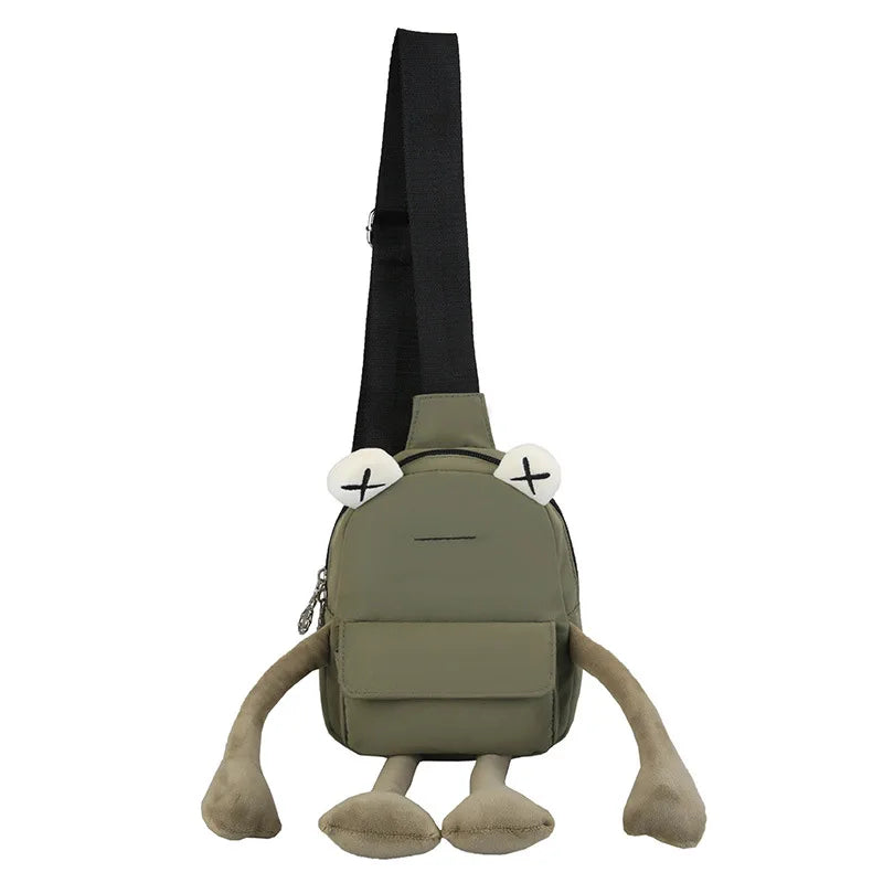 Cartoon Frog Bag Messenger Chest Bag Unisex Shoulder Crossbody Bag