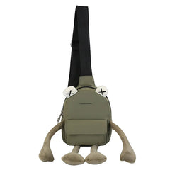 Cartoon Frog Bag Messenger Chest Bag Unisex Shoulder Crossbody Bag