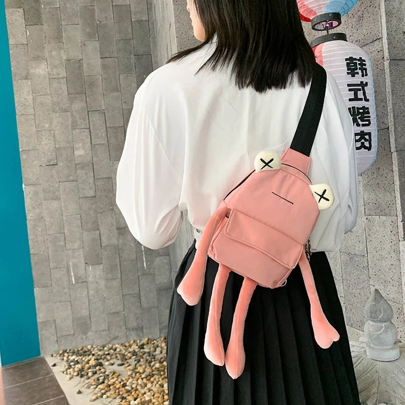 Cartoon Frog Bag Messenger Chest Bag Unisex Shoulder Crossbody Bag