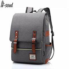 Retro Canvas Outdoor Travel Backpack Air Cushion Belt ZF10163