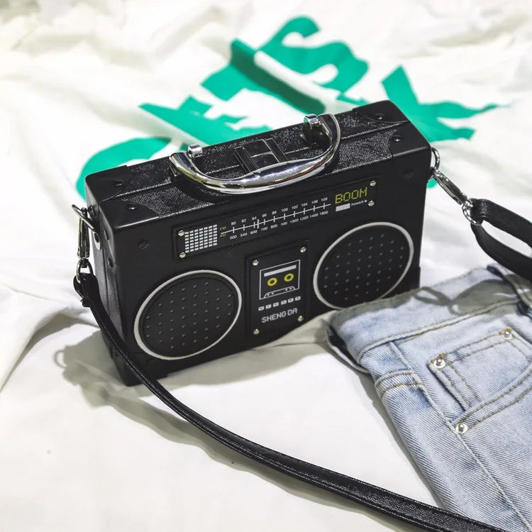 Retro Radio Shape Bag Ladies Handbag Shoulder Bag