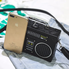 Retro Radio Shape Bag Ladies Handbag Shoulder Bag