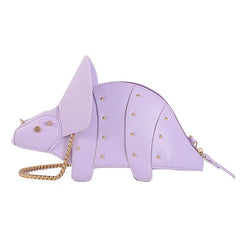 Rivets Dinosaur Shoulder Bag PU Leather Chain Crossbody Messenger Bag
