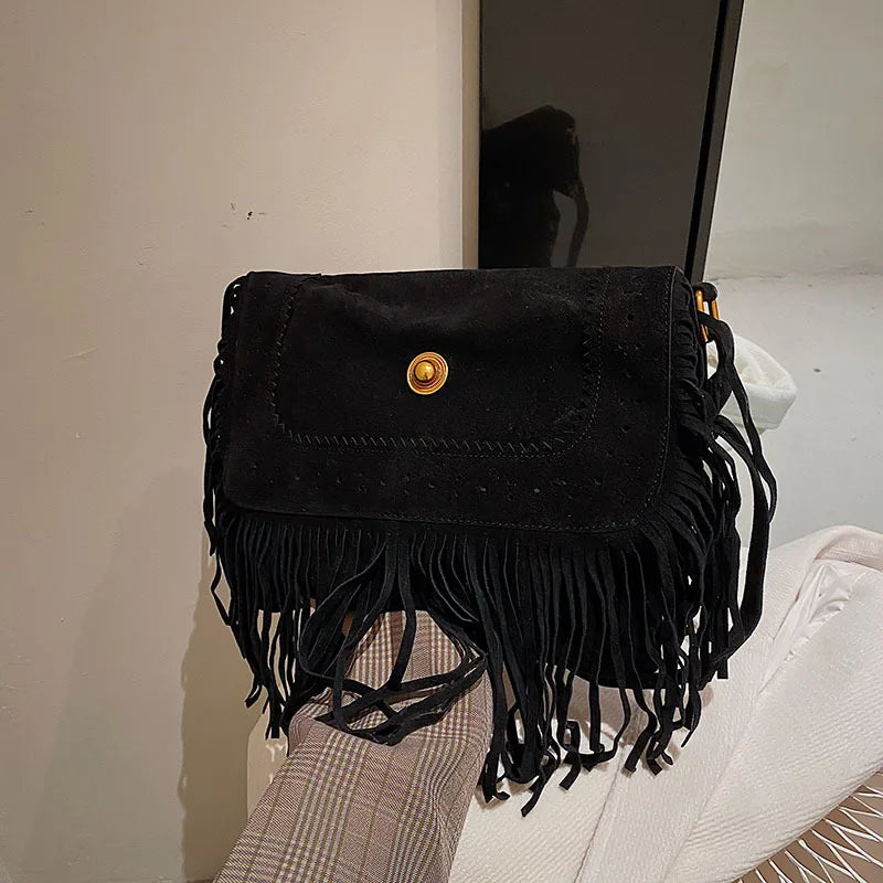 Personality Women's Crossbody Bag Scrub Leather Shoulder Purse