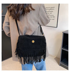 Personality Women's Crossbody Bag Scrub Leather Shoulder Purse
