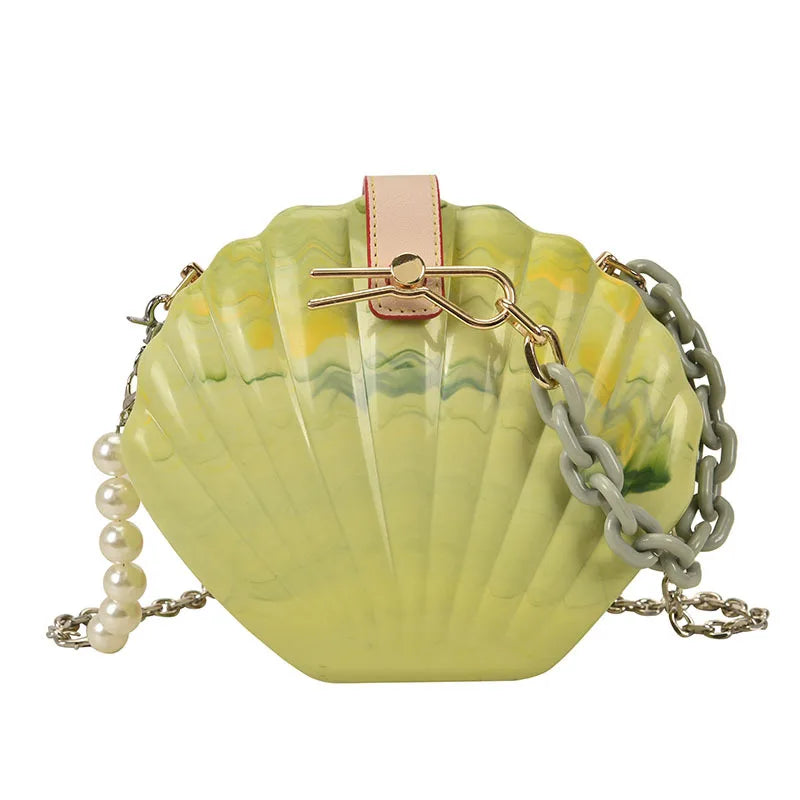 Acrylic Shell Bag Shoulder Chain Box Messenger Bag
