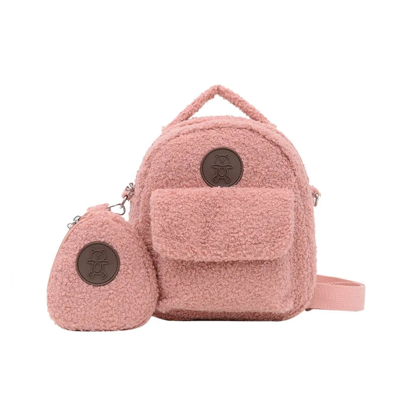 Personalized Bear Backpacks Name bag Portable Children Travel Shopping bag