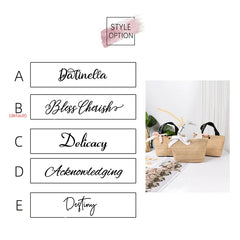 Personalized Bridesmaid Beach Bag Straw Handbag