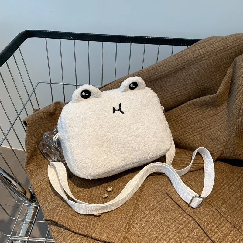 Personalized Cartoon Plush Bag Embroidered Name Shoulder Bag