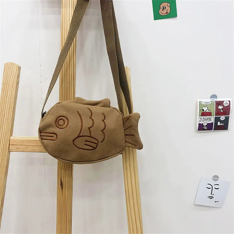 Personalized Cartoon Shoulder Messenger Bag Mini Canvas Bags for Women