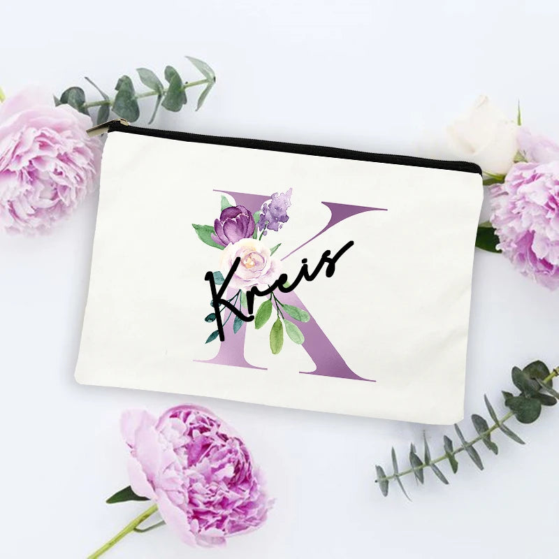 Custom Name Makeup Bag for Bridesmaid Gift