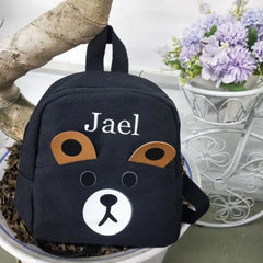 Personalized Child Backpack Name School Nursery Bag Kids Teddy Backpack