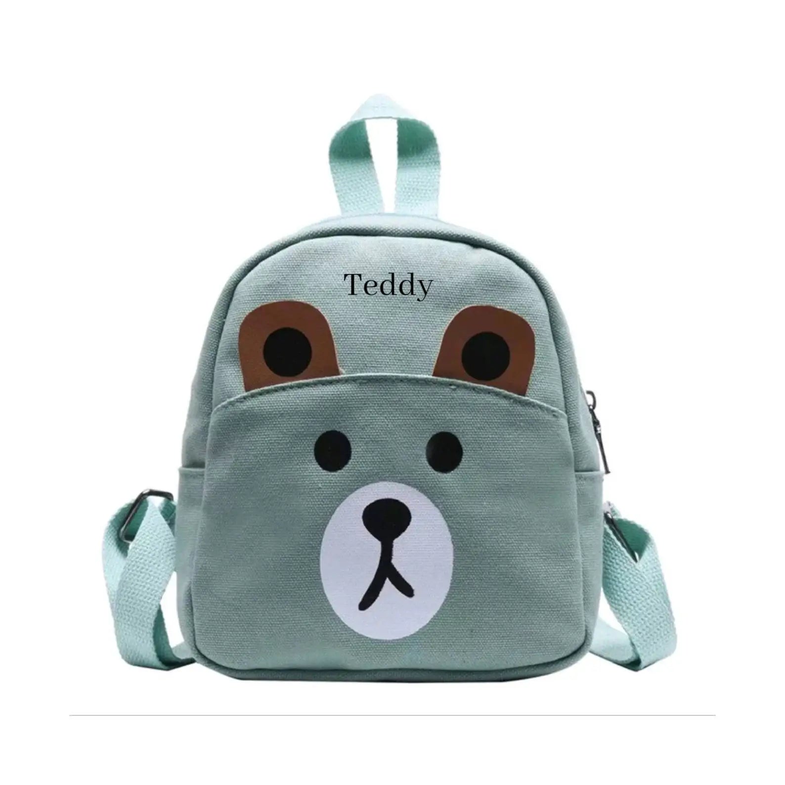 Personalized Child Backpack Name School Nursery Bag Kids Teddy Backpack