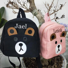 Personalized Child Backpack Name School Nursery Bag Kids Teddy Backpack