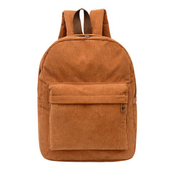Custom Embroidered Corduroy Travel Bag Student Backpack