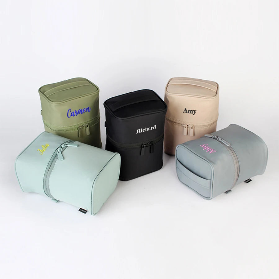 Embroidery Large-Capacity Travel Cosmetic Bag Wash Bag