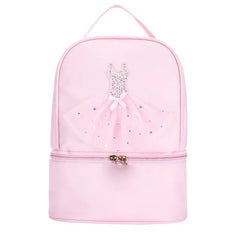 Kids Dance BackBag Ballerina Pink Duffel for Ballet Class