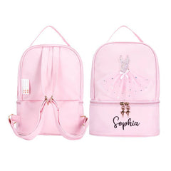 Kids Dance BackBag Ballerina Pink Duffel for Ballet Class