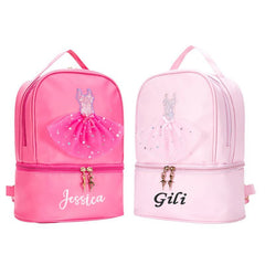 Kids Dance BackBag Ballerina Pink Duffel for Ballet Class