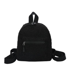 Personalized Embroidery Mini Girls' Backpack Plush Women's Backpack
