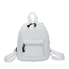 Personalized Embroidery Mini Girls' Backpack Plush Women's Backpack