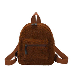 Personalized Embroidery Mini Girls' Backpack Plush Women's Backpack