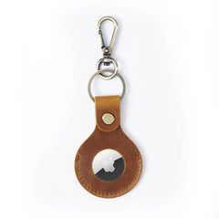 Engrave Leather Keychain Wallet with Airtag Slot Airtag Keychain