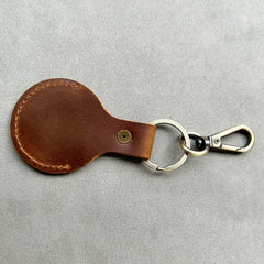 Engrave Leather Keychain Wallet with Airtag Slot Airtag Keychain