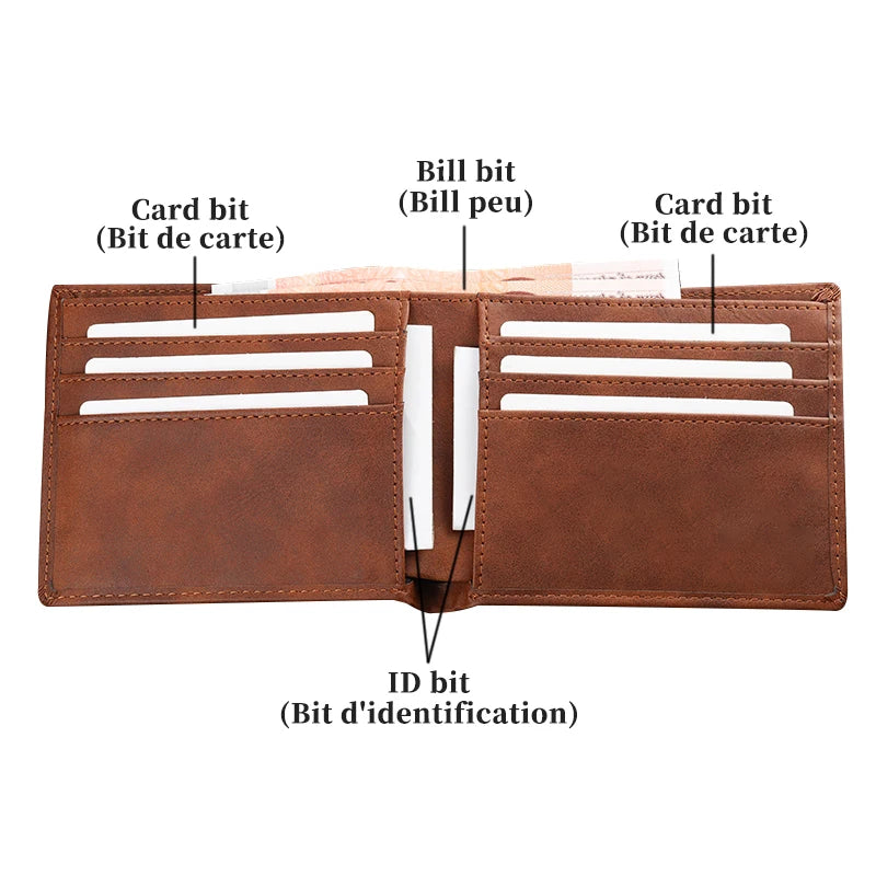 Personalized Men's PU Leather Laser Name Wallet