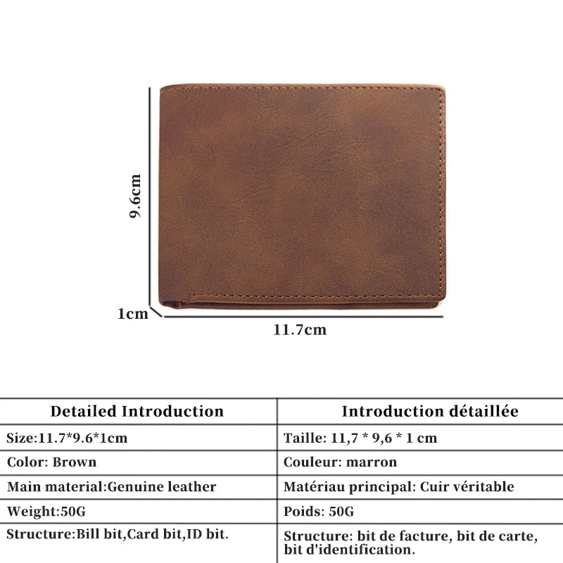 Personalized Men's PU Leather Laser Name Wallet
