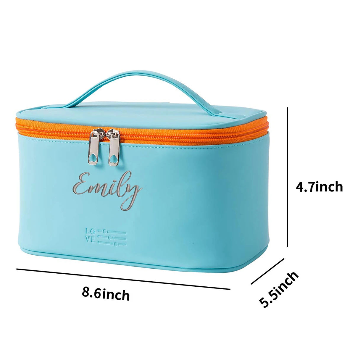 Personalized Embroidered Makeup Bag for Women, Waterproof, Gift for Brides
