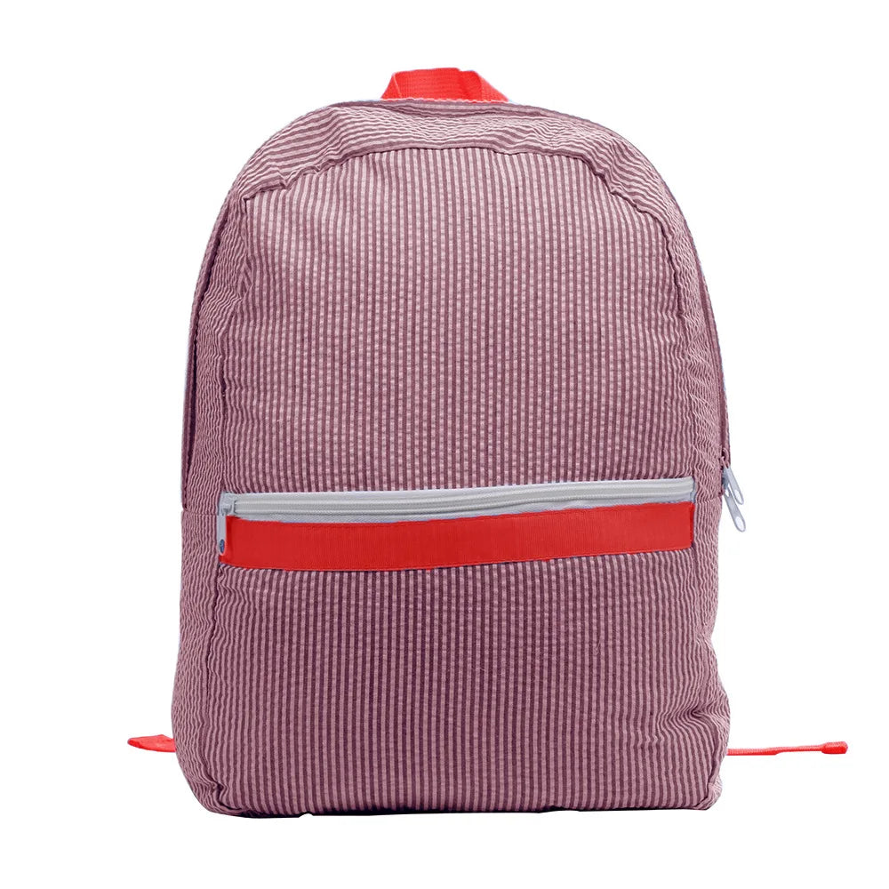 Personalized Monogrammed Seersucker Backpack Kids Striped School Bags