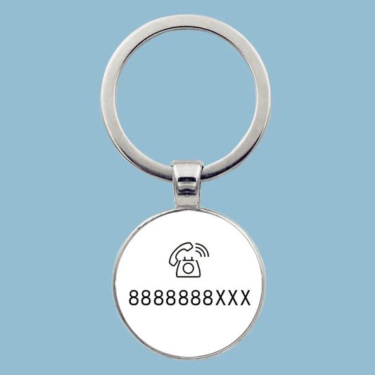 Custom Name & Phone Number Keychain Anti-Lost Tag