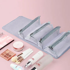Personalized PU Folding Cosmetic Bag Removable Portable Cosmetic Storage