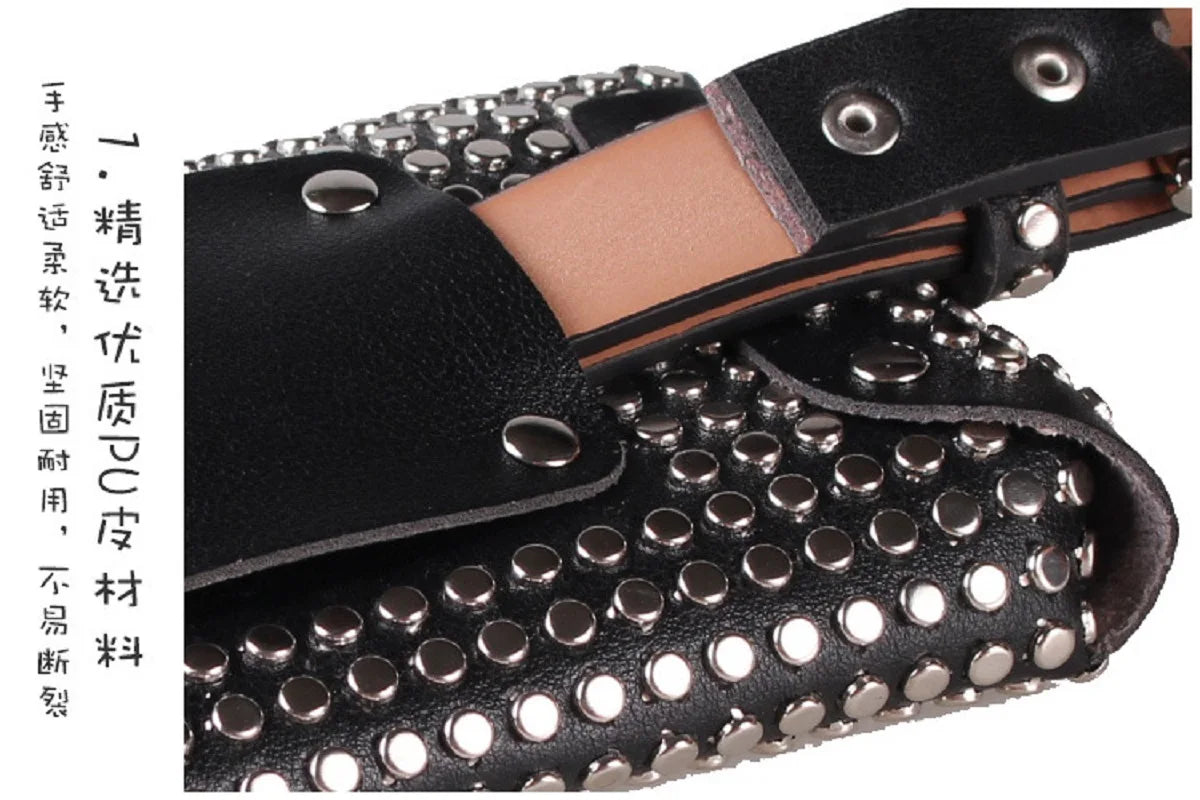 Stylish Rivet Belt Ladies Punk Rock Style Belt Bag