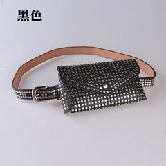 Stylish Rivet Belt Ladies Punk Rock Style Belt Bag