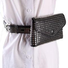 Stylish Rivet Belt Ladies Punk Rock Style Belt Bag
