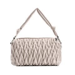 Soft Leather Chain Shoulder Bag - Black