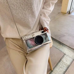 Vintage Camera Shape Clutch Shoulder Bag