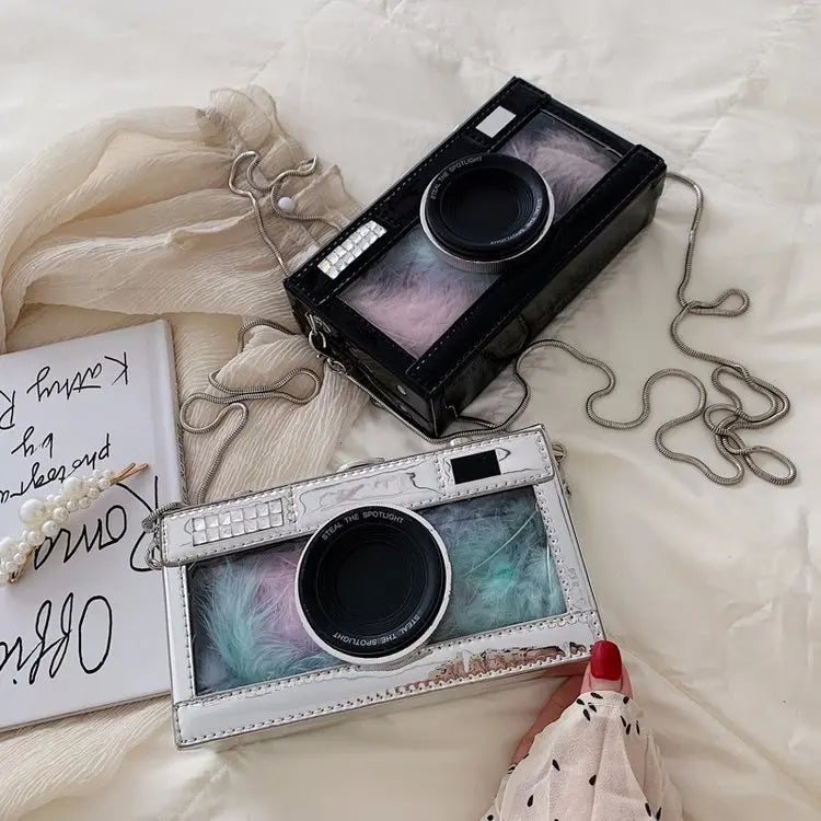 Vintage Camera Shape Clutch Shoulder Bag