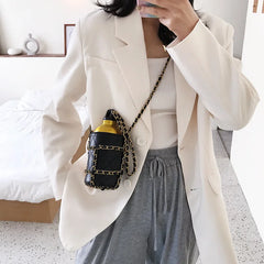 Wine Bottle Shape Crossbody Bag PU Leather Small Shoulder Bag